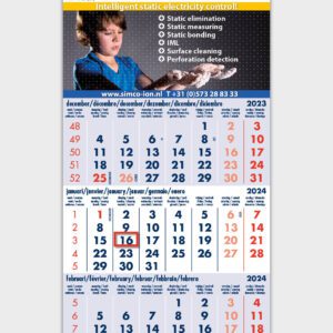 Politie valuta Rendezvous 3-Maandskalender KAL100 - Budget 3M - Kalendergigant